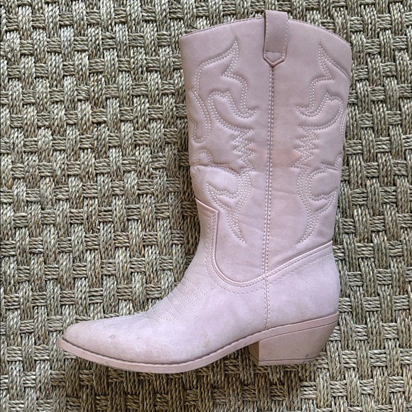 Soda Western Cowboy Pointed Toe 💖🤠 Knee High Pull On Tabs Boots - Picture 4 of 7